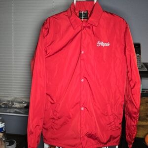 NEW Staple Pigeon Lightweight Jacket-Mens SMALL-Red-skater,streetwear,nyc,grail